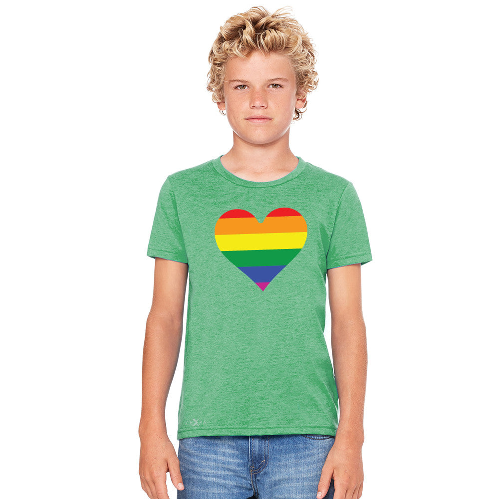 Gay Pride Rainbow Love Heart Strong Youth T-shirt Pride Tee - Zexpa Apparel - 4