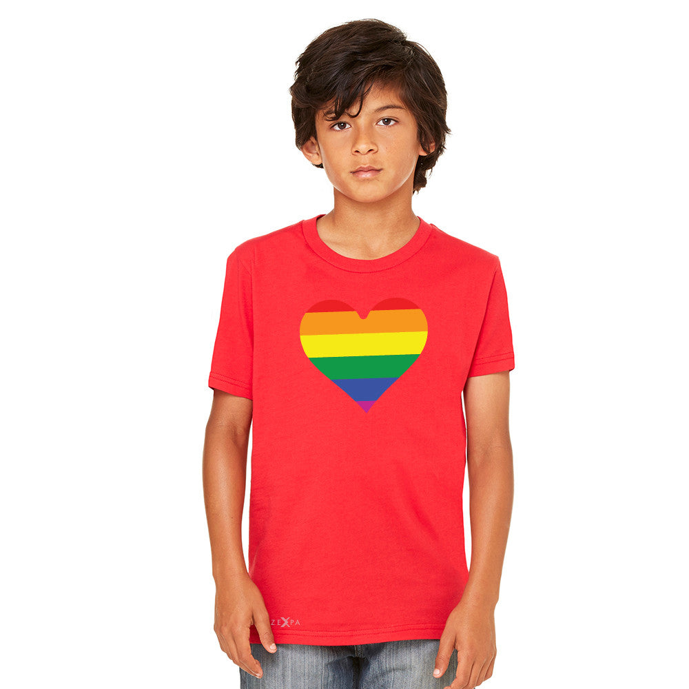 Gay Pride Rainbow Love Heart Strong Youth T-shirt Pride Tee - Zexpa Apparel - 6
