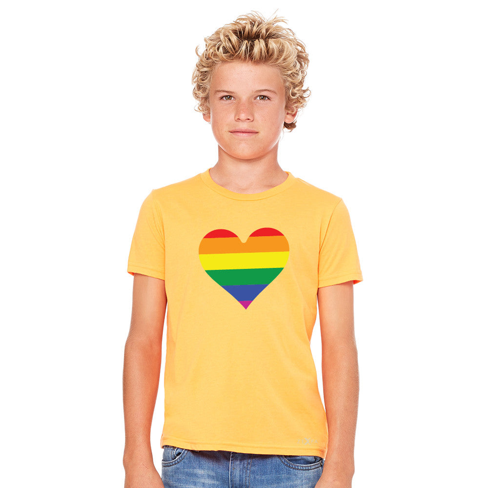 Gay Pride Rainbow Love Heart Strong Youth T-shirt Pride Tee - Zexpa Apparel - 8