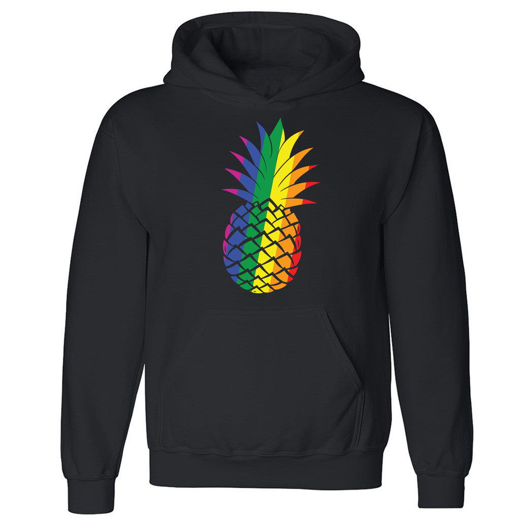 Zexpa Apparelâ„¢ Pineapple Rainbow Unisex Hoodie Gay Pride LGBT June 25 Proud Hooded Sweatshirt
