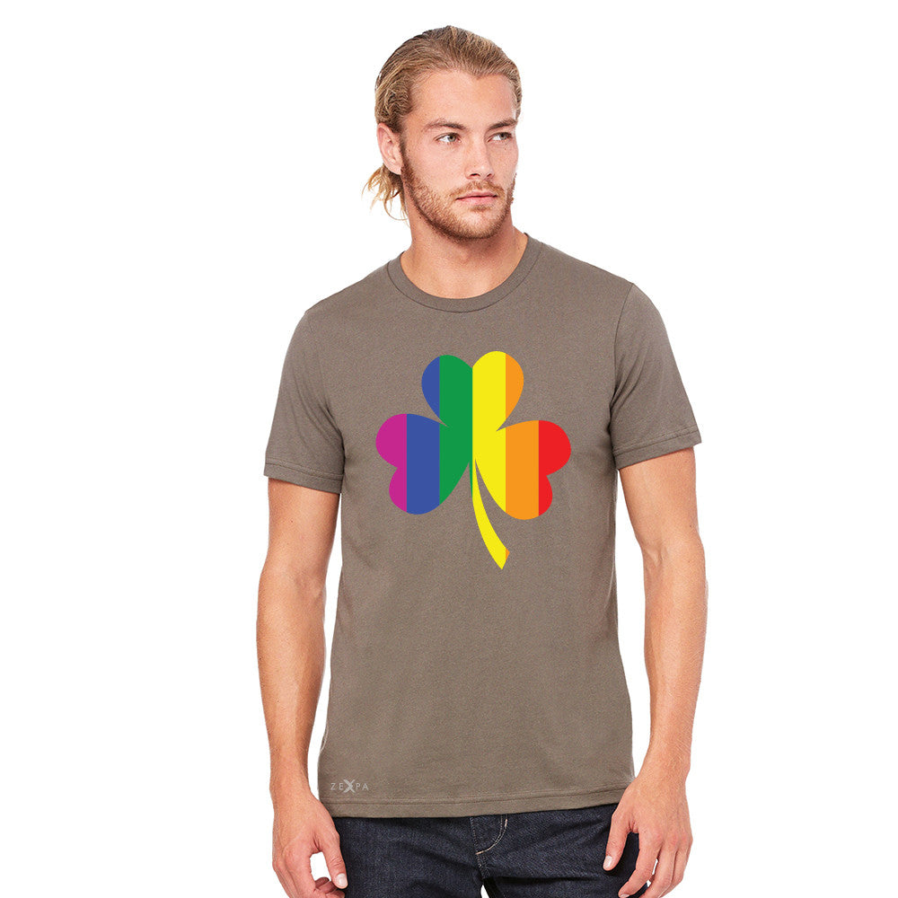Gay Pride Rainbow Love Lucky Shamrock Men's T-shirt Pride Tee - Zexpa Apparel