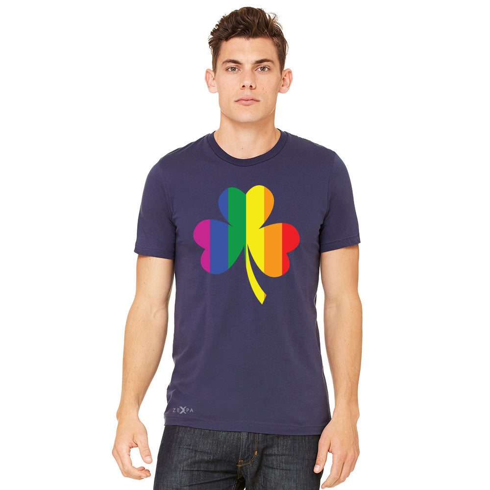 Gay Pride Rainbow Love Lucky Shamrock Men's T-shirt Pride Tee - zexpaapparel - 6