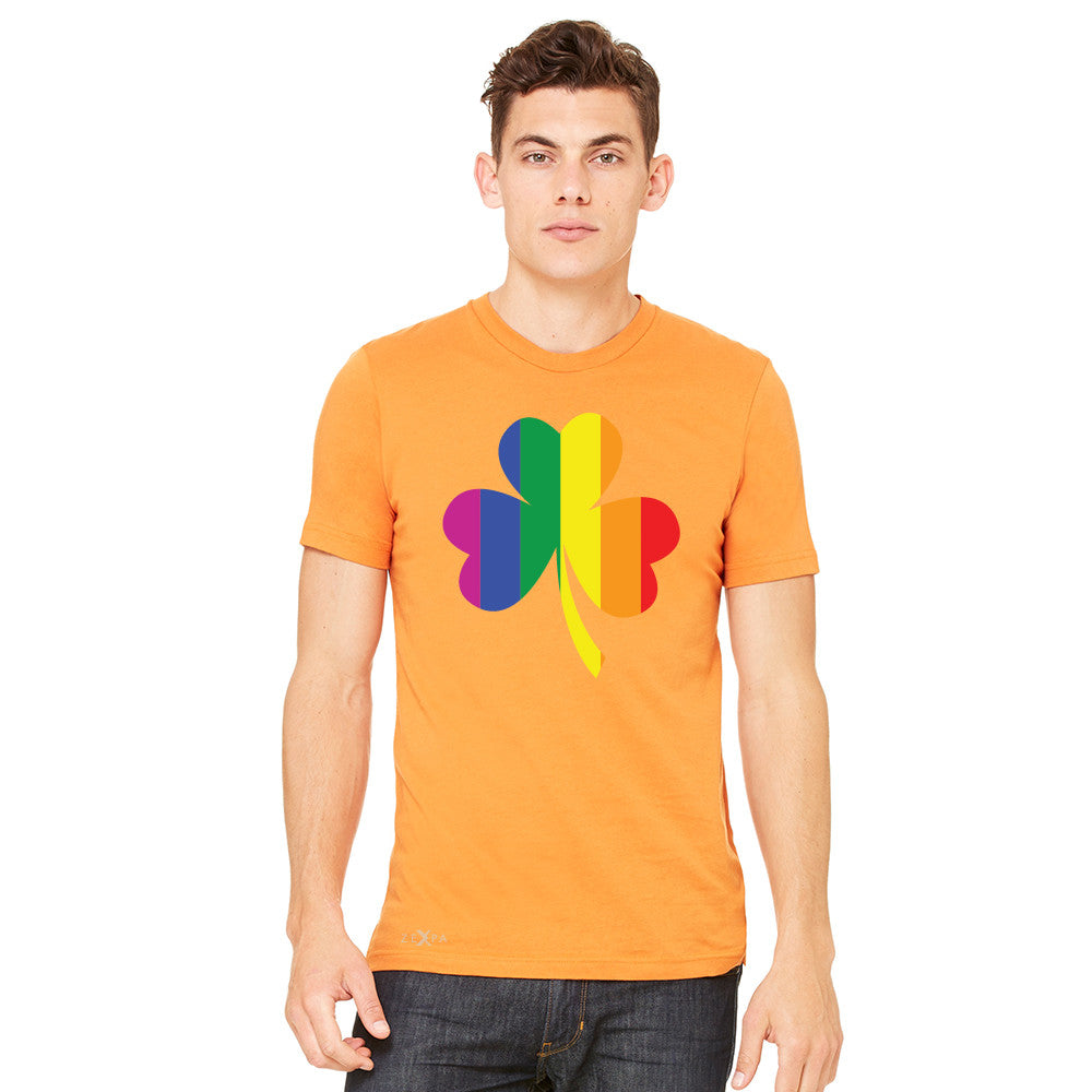 Gay Pride Rainbow Love Lucky Shamrock Men's T-shirt Pride Tee - zexpaapparel - 7
