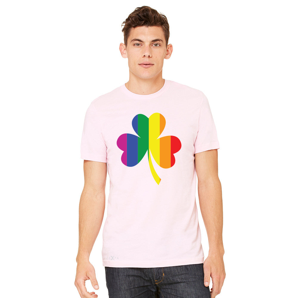 Gay Pride Rainbow Love Lucky Shamrock Men's T-shirt Pride Tee - Zexpa Apparel