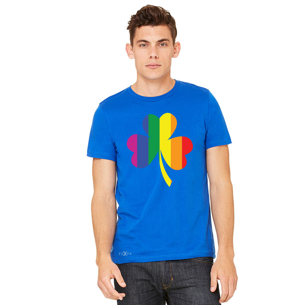 Gay Pride Rainbow Love Lucky Shamrock Men's T-shirt Pride Tee - zexpaapparel - 10