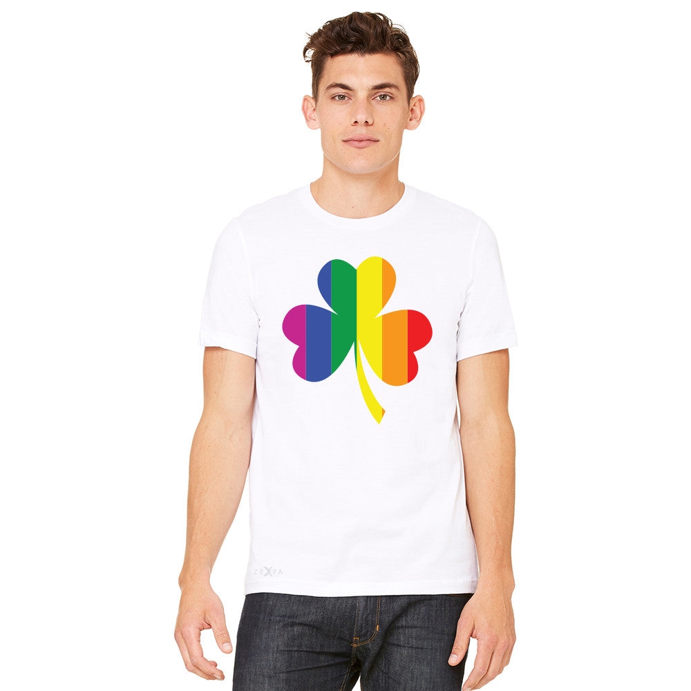 Gay Pride Rainbow Love Lucky Shamrock Men's T-shirt Pride Tee - zexpaapparel - 11