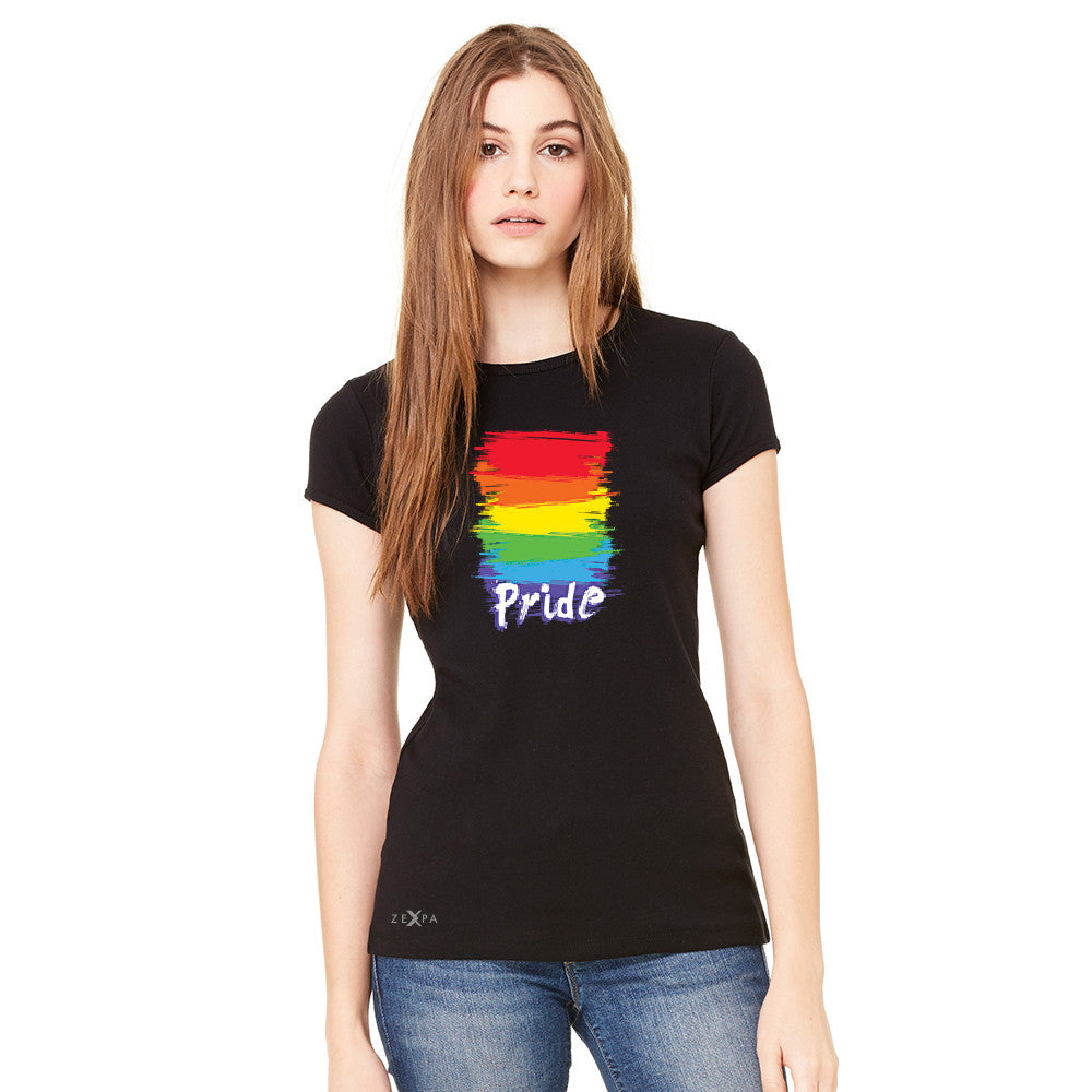 Gay Pride Rainbow Color Paint Cutest Women's T-shirt Pride LGBT Tee - Zexpa Apparel - 3