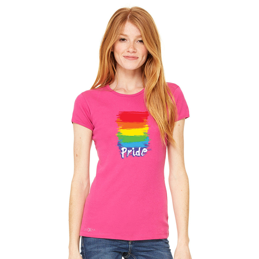 Gay Pride Rainbow Color Paint Cutest Women's T-shirt Pride LGBT Tee - Zexpa Apparel