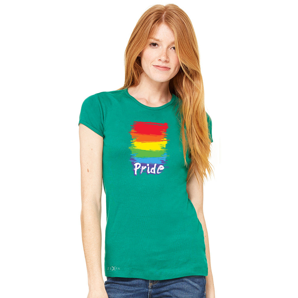 Gay Pride Rainbow Color Paint Cutest Women's T-shirt Pride LGBT Tee - Zexpa Apparel - 6