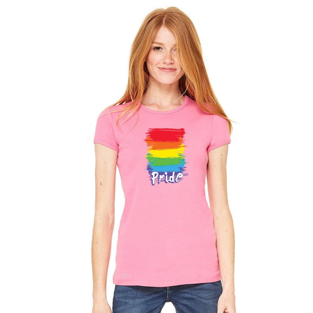 Gay Pride Rainbow Color Paint Cutest Women's T-shirt Pride LGBT Tee - Zexpa Apparel - 9