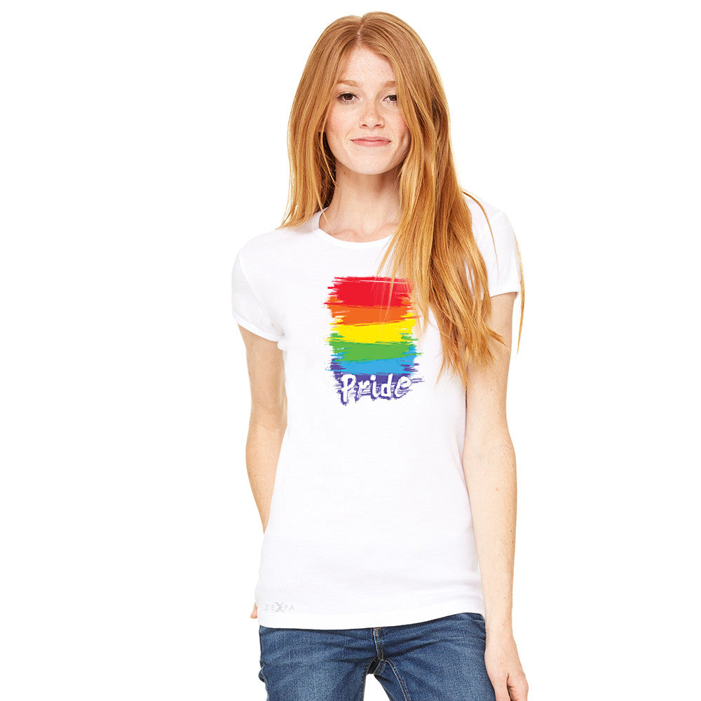 Gay Pride Rainbow Color Paint Cutest Women's T-shirt Pride LGBT Tee - Zexpa Apparel - 10