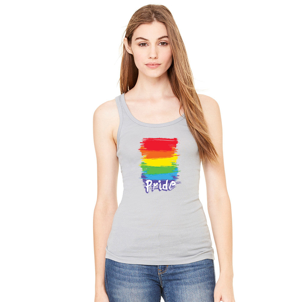 Gay Pride Rainbow Color Paint Cutest Women's Tank Top Pride LGBT Sleeveless - Zexpa Apparel
