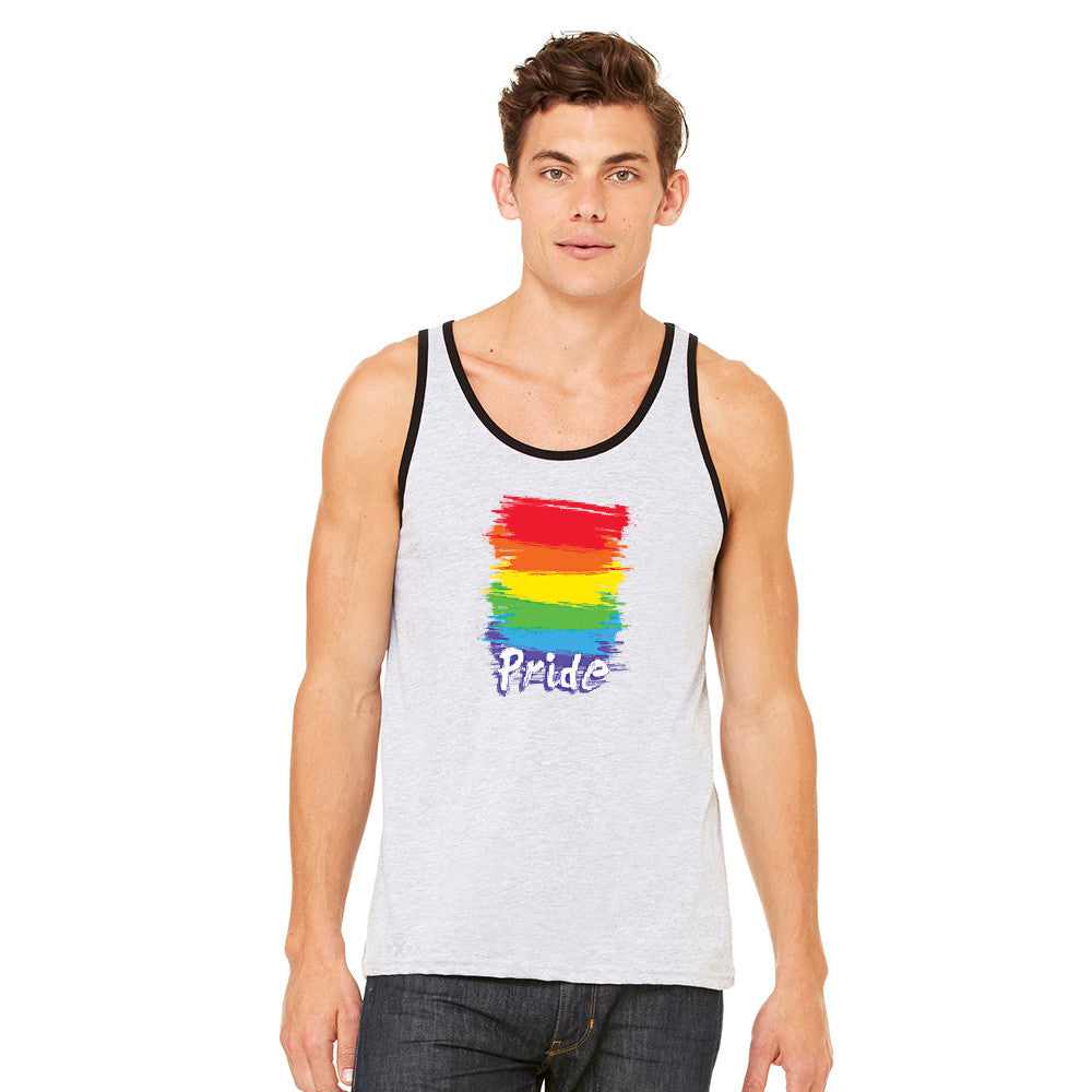 Gay Pride Rainbow Color Paint Cutest Men's Jersey Tank Pride LGBT Sleeveless - Zexpa Apparel