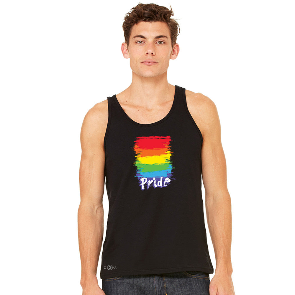 Gay Pride Rainbow Color Paint Cutest Men's Jersey Tank Pride LGBT Sleeveless - Zexpa Apparel