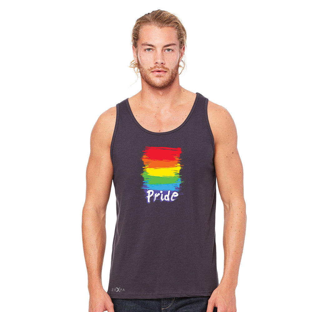 Gay Pride Rainbow Color Paint Cutest Men's Jersey Tank Pride LGBT Sleeveless - zexpaapparel - 5