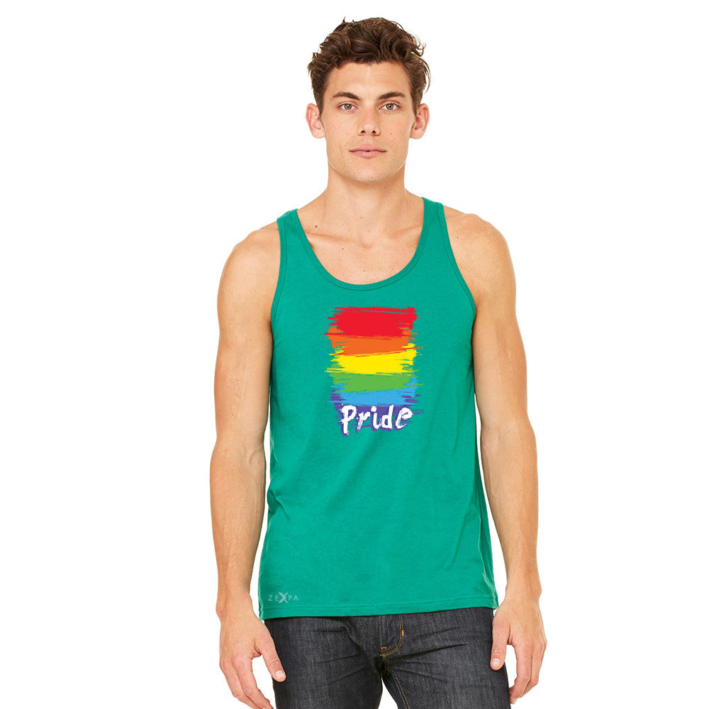Gay Pride Rainbow Color Paint Cutest Men's Jersey Tank Pride LGBT Sleeveless - Zexpa Apparel