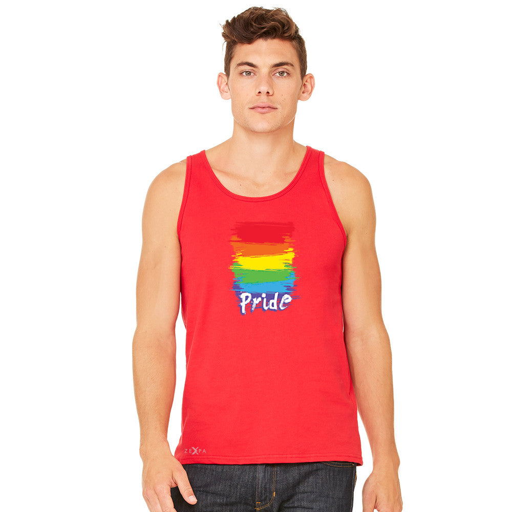 Gay Pride Rainbow Color Paint Cutest Men's Jersey Tank Pride LGBT Sleeveless - Zexpa Apparel