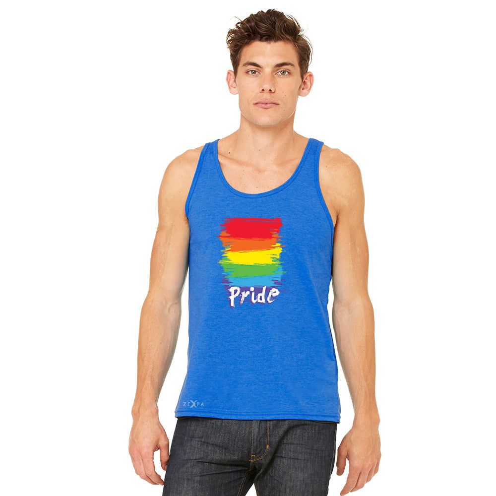 Gay Pride Rainbow Color Paint Cutest Men's Jersey Tank Pride LGBT Sleeveless - Zexpa Apparel