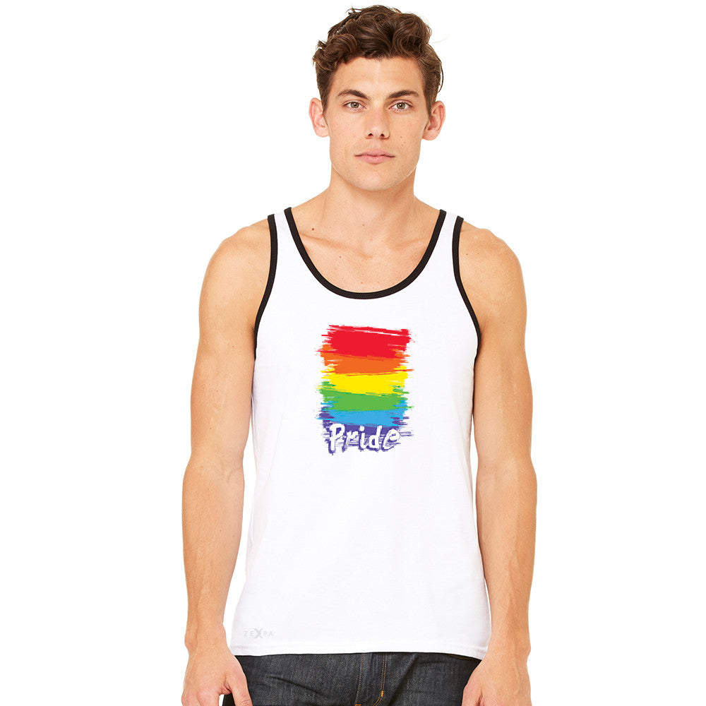 Gay Pride Rainbow Color Paint Cutest Men's Jersey Tank Pride LGBT Sleeveless - Zexpa Apparel