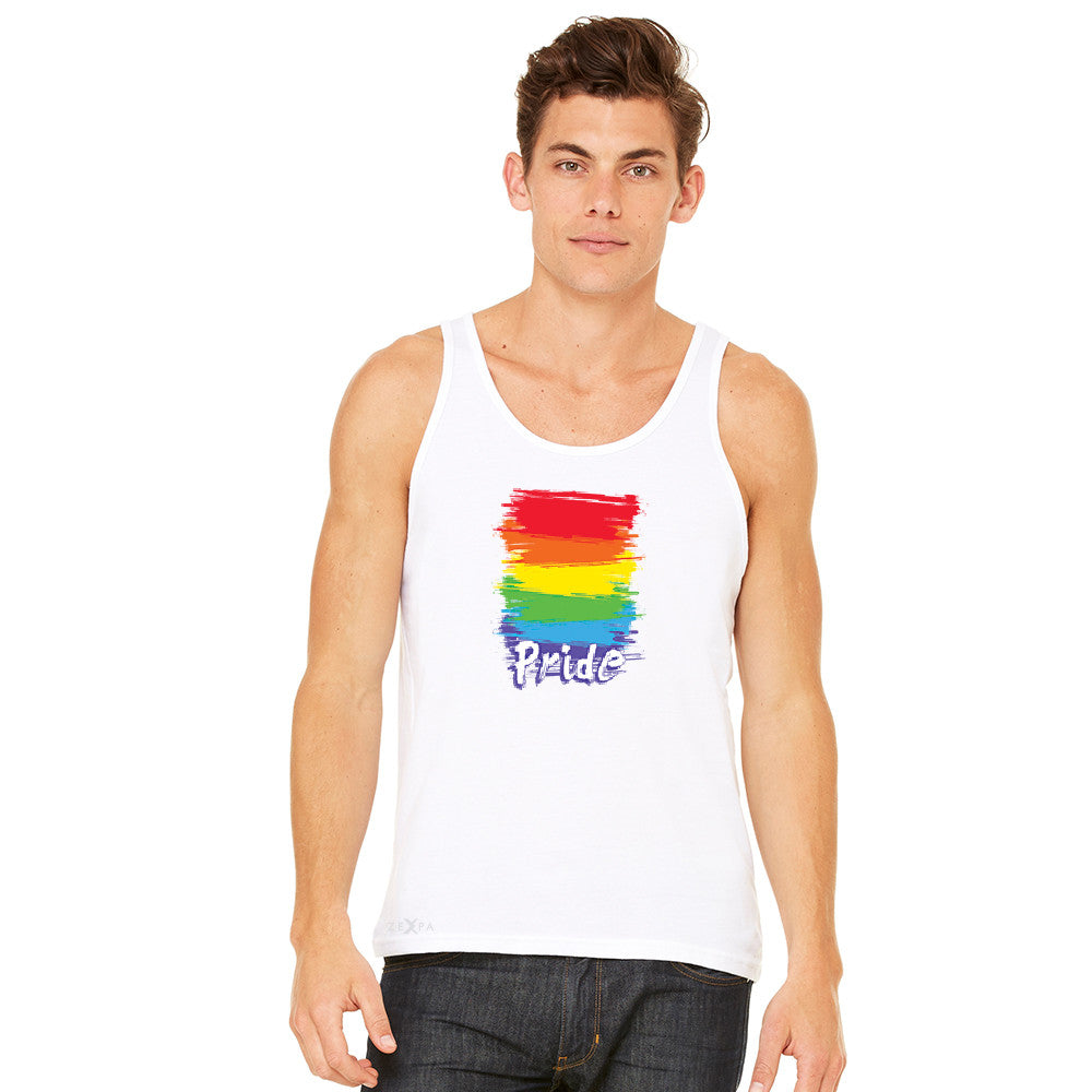 Gay Pride Rainbow Color Paint Cutest Men's Jersey Tank Pride LGBT Sleeveless - Zexpa Apparel