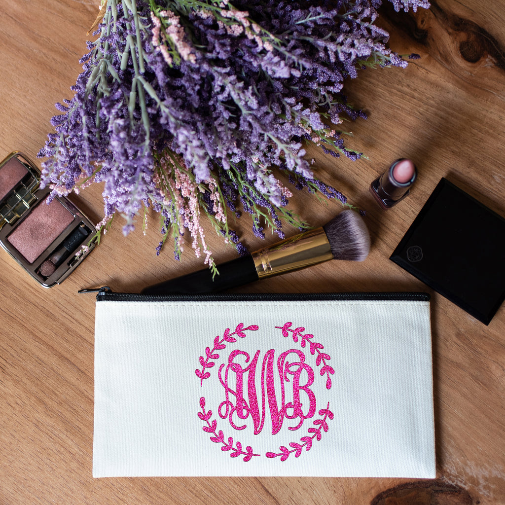 Personalized Cosmatic Case | Monogram Makeup Bag For Women | Bridesmaid, Events, Bachelorette Party Gifts | Customized Money Pouch | Survival Kits | Toiletries Handy Organizer