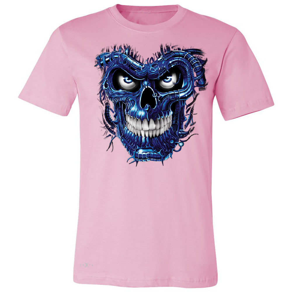 Blue Terminator Skull Men's T-shirt Sugar Day of The Death Tee - Zexpa Apparel Halloween Christmas Shirts