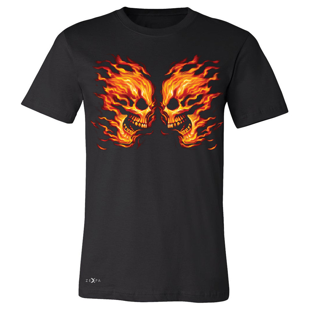 Zexpa Apparelâ„¢ Flaming Face Off Biker  Men's T-shirt Ghost Rider Biker Cool Tee - Zexpa Apparel Halloween Christmas Shirts