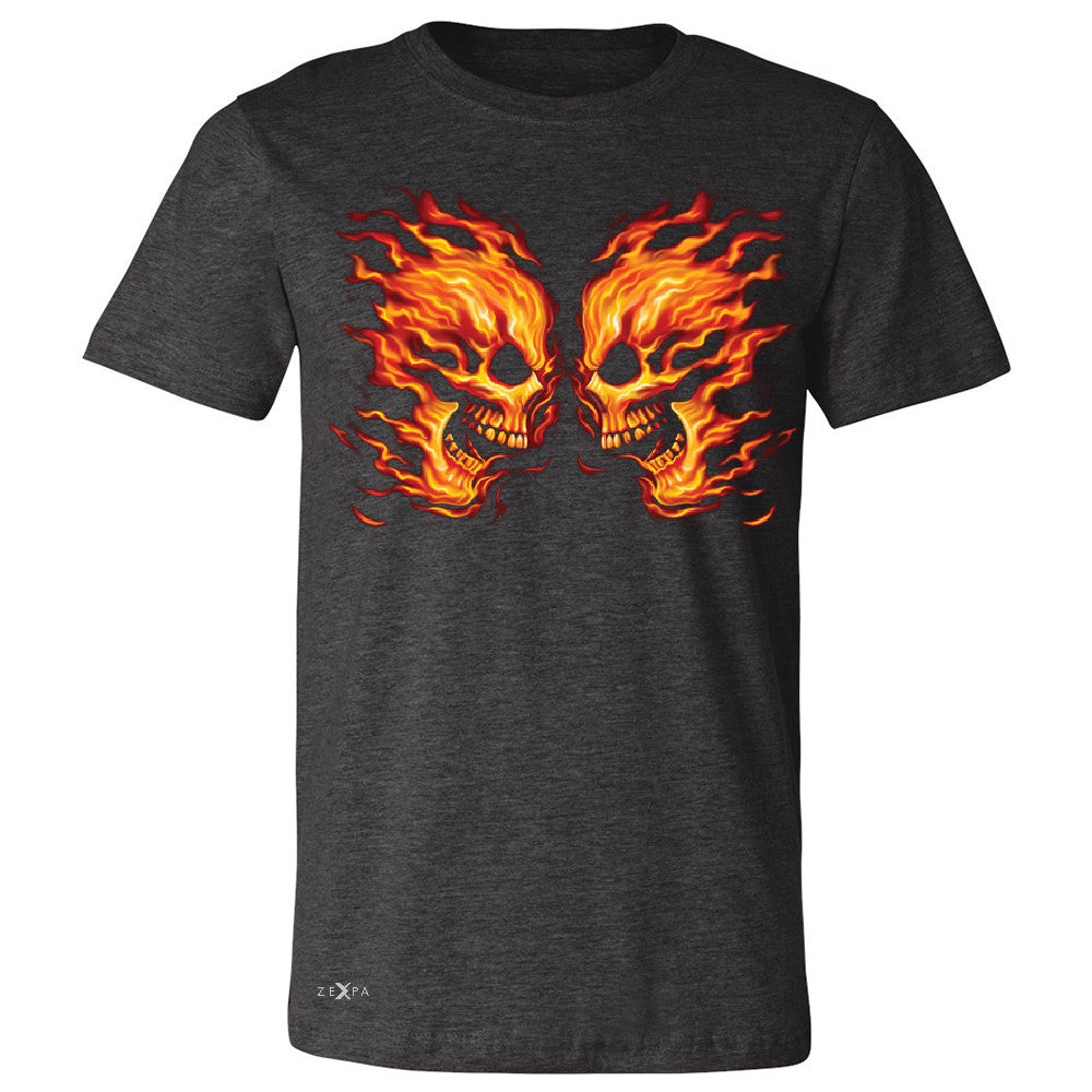 Zexpa Apparelâ„¢ Flaming Face Off Biker  Men's T-shirt Ghost Rider Biker Cool Tee - Zexpa Apparel Halloween Christmas Shirts