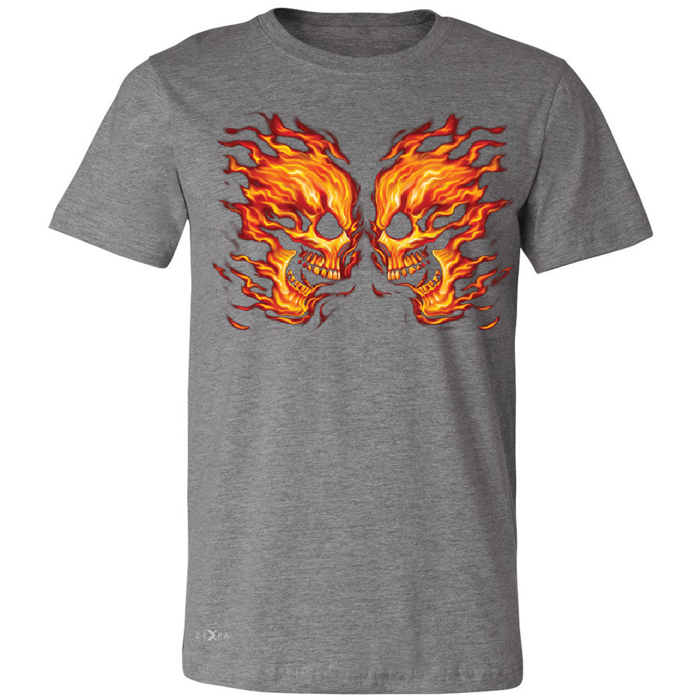 Zexpa Apparelâ„¢ Flaming Face Off Biker  Men's T-shirt Ghost Rider Biker Cool Tee - Zexpa Apparel Halloween Christmas Shirts