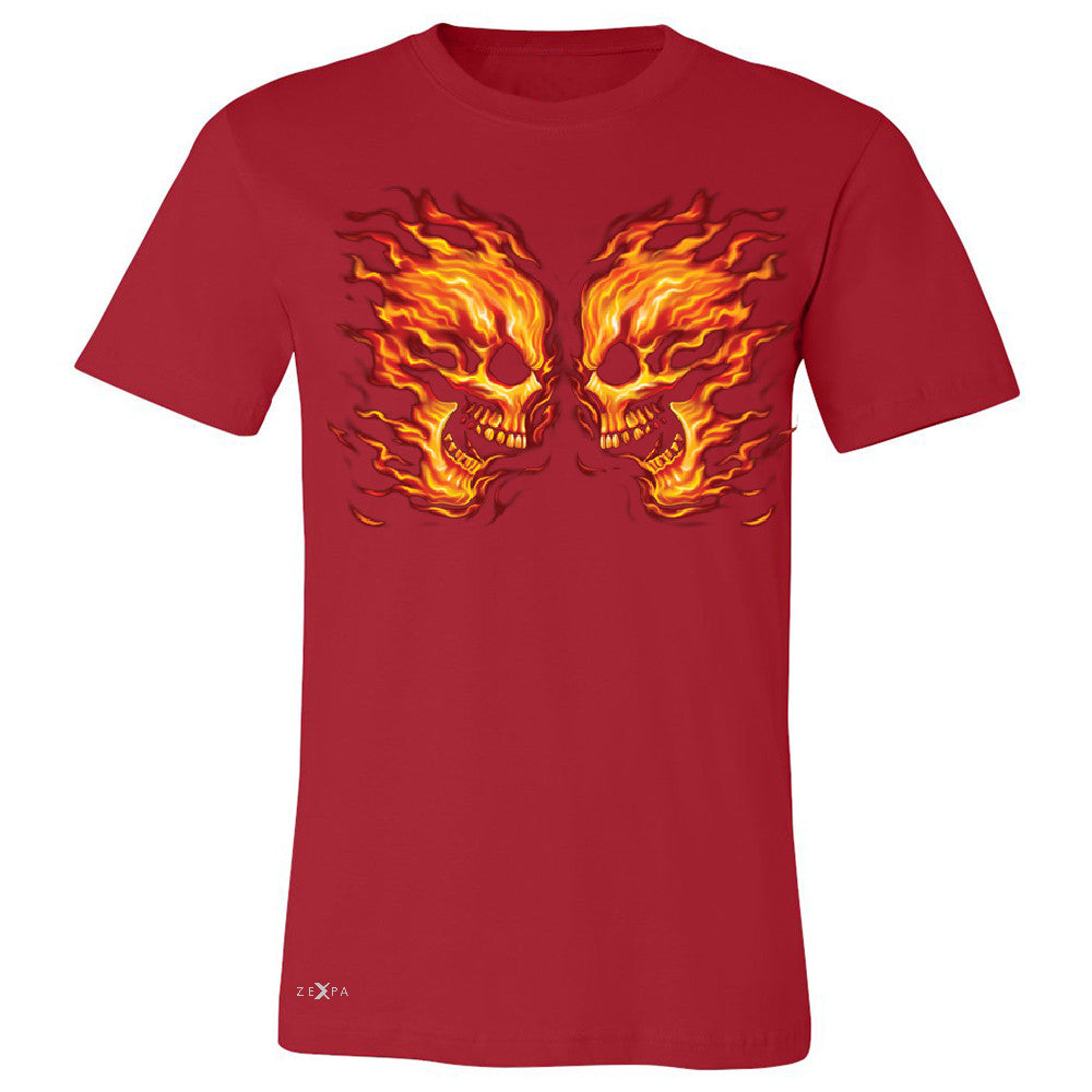 Zexpa Apparelâ„¢ Flaming Face Off Biker  Men's T-shirt Ghost Rider Biker Cool Tee - Zexpa Apparel Halloween Christmas Shirts