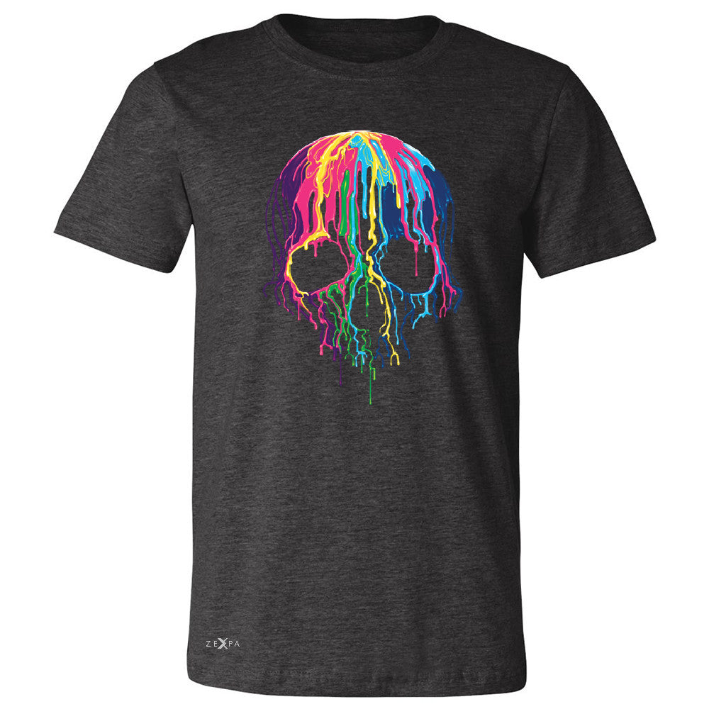 Zexpa Apparelâ„¢ Melting Skull Neon Men's T-shirt Dripping Skeleton Paint Tee - Zexpa Apparel Halloween Christmas Shirts