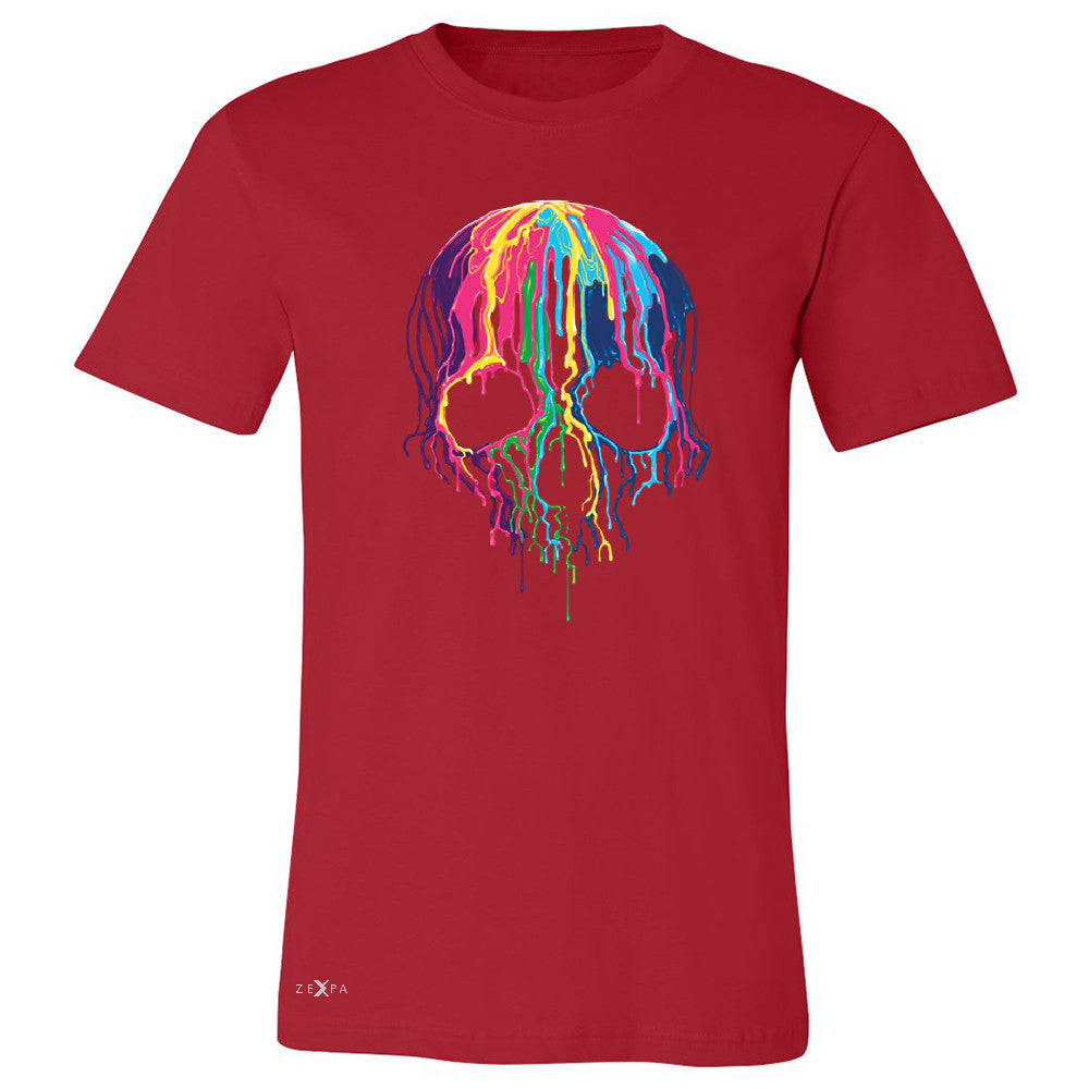 Zexpa Apparelâ„¢ Melting Skull Neon Men's T-shirt Dripping Skeleton Paint Tee - Zexpa Apparel Halloween Christmas Shirts
