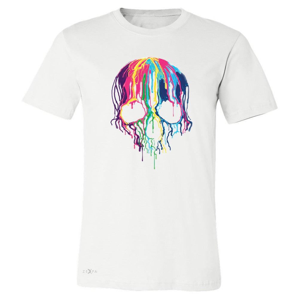 Zexpa Apparelâ„¢ Melting Skull Neon Men's T-shirt Dripping Skeleton Paint Tee - Zexpa Apparel Halloween Christmas Shirts