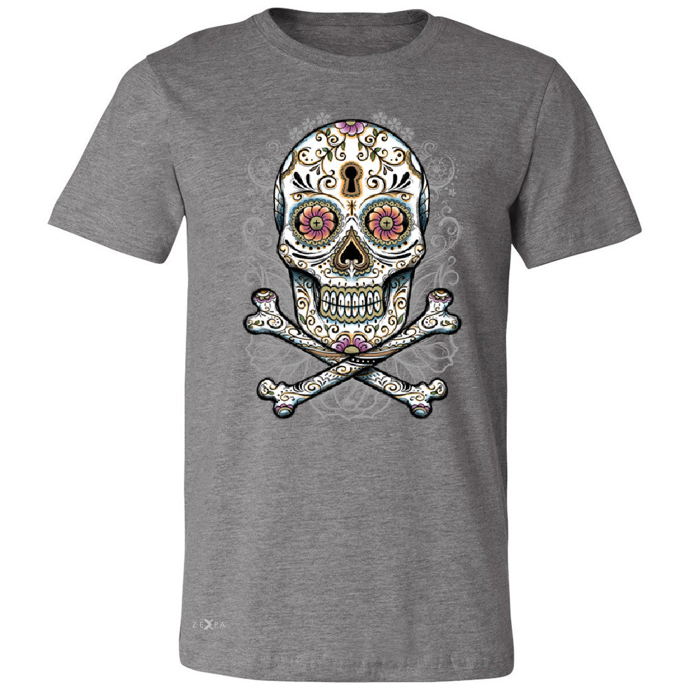 Floral Skull Men's T-shirt Dia de Muertos Sugar Day of The Dead Tee - Zexpa Apparel - 3