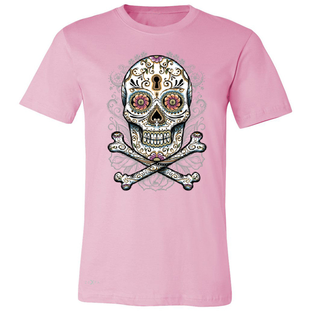 Floral Skull Men's T-shirt Dia de Muertos Sugar Day of The Dead Tee - Zexpa Apparel - 4