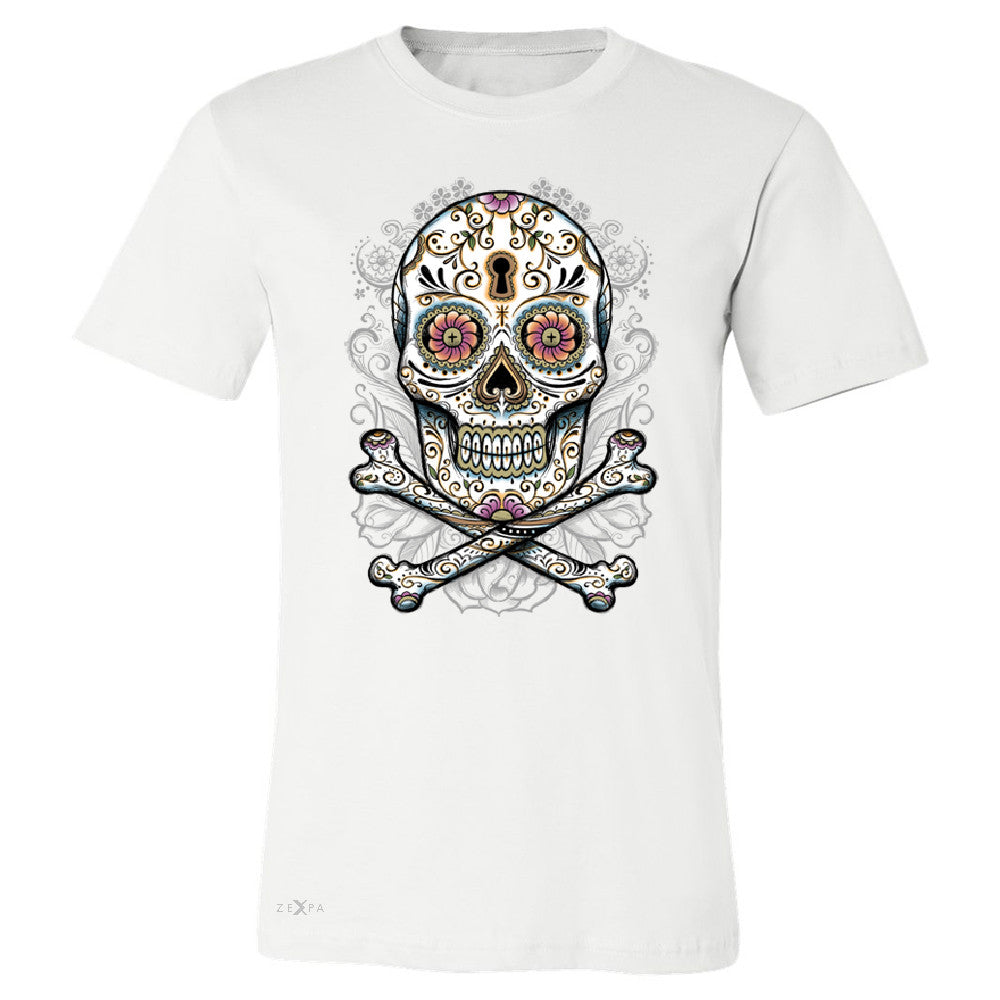 Floral Skull Men's T-shirt Dia de Muertos Sugar Day of The Dead Tee - Zexpa Apparel - 6