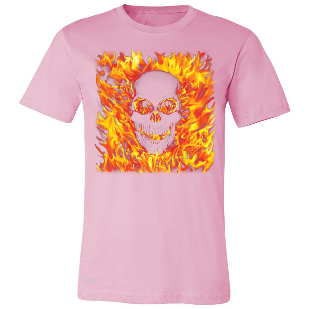 Fire Skull Men's T-shirt Dia de Muertos Ghost Rider Biker Cool Tee - Zexpa Apparel - 4