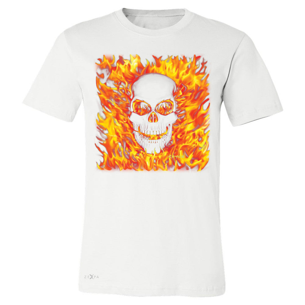 Fire Skull Men's T-shirt Dia de Muertos Ghost Rider Biker Cool Tee - Zexpa Apparel - 6
