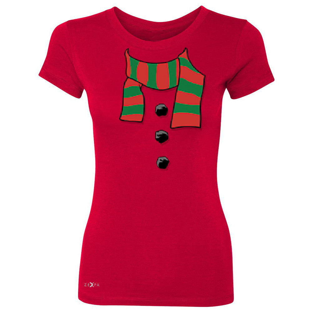 Snowman Scarf Costume Women's T-shirt Christmas Xmas Funny Tee - Zexpa Apparel - 4