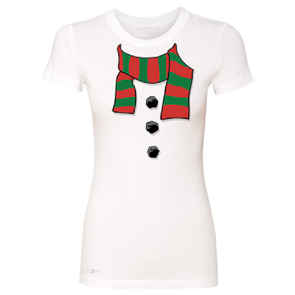 Snowman Scarf Costume Women's T-shirt Christmas Xmas Funny Tee - Zexpa Apparel - 5