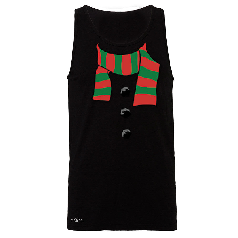 Snowman Scarf Costume Men's Jersey Tank Christmas Xmas Funny Sleeveless - Zexpa Apparel - 1
