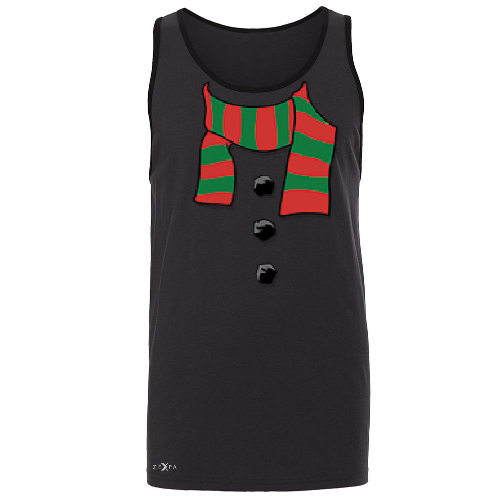 Snowman Scarf Costume Men's Jersey Tank Christmas Xmas Funny Sleeveless - Zexpa Apparel - 3