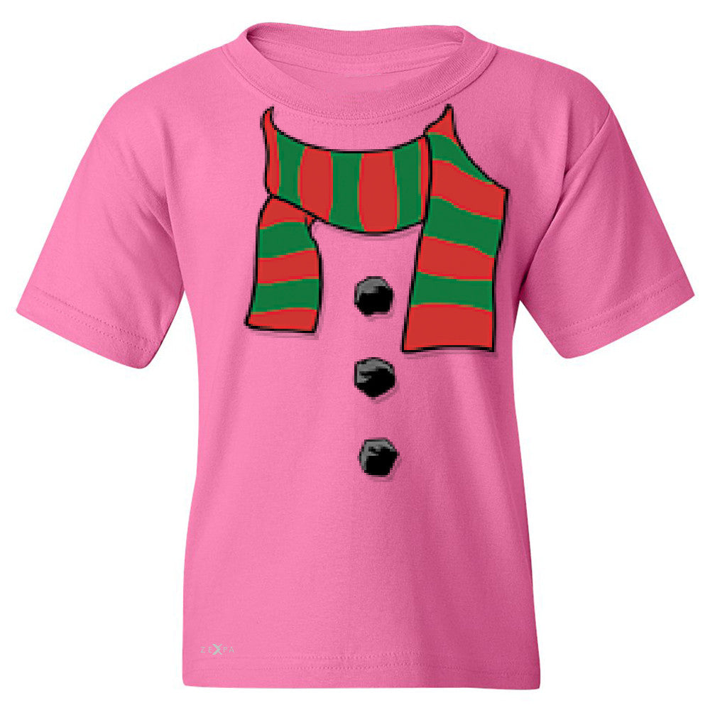 Snowman Scarf Costume Youth T-shirt Christmas Xmas Funny Tee - Zexpa Apparel - 3