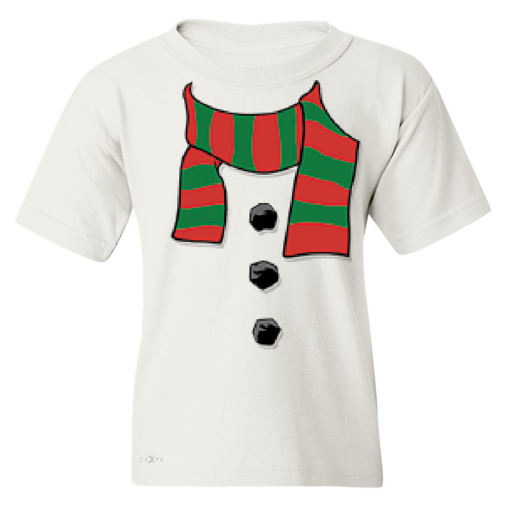 Snowman Scarf Costume Youth T-shirt Christmas Xmas Funny Tee - Zexpa Apparel - 5