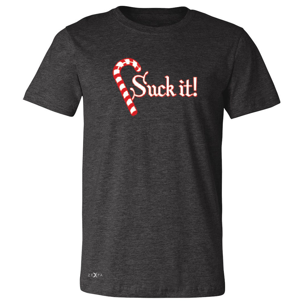 Suck It! Sugar Candy Cane  Men's T-shirt Christmas Xmas Funny Tee - Zexpa Apparel - 2