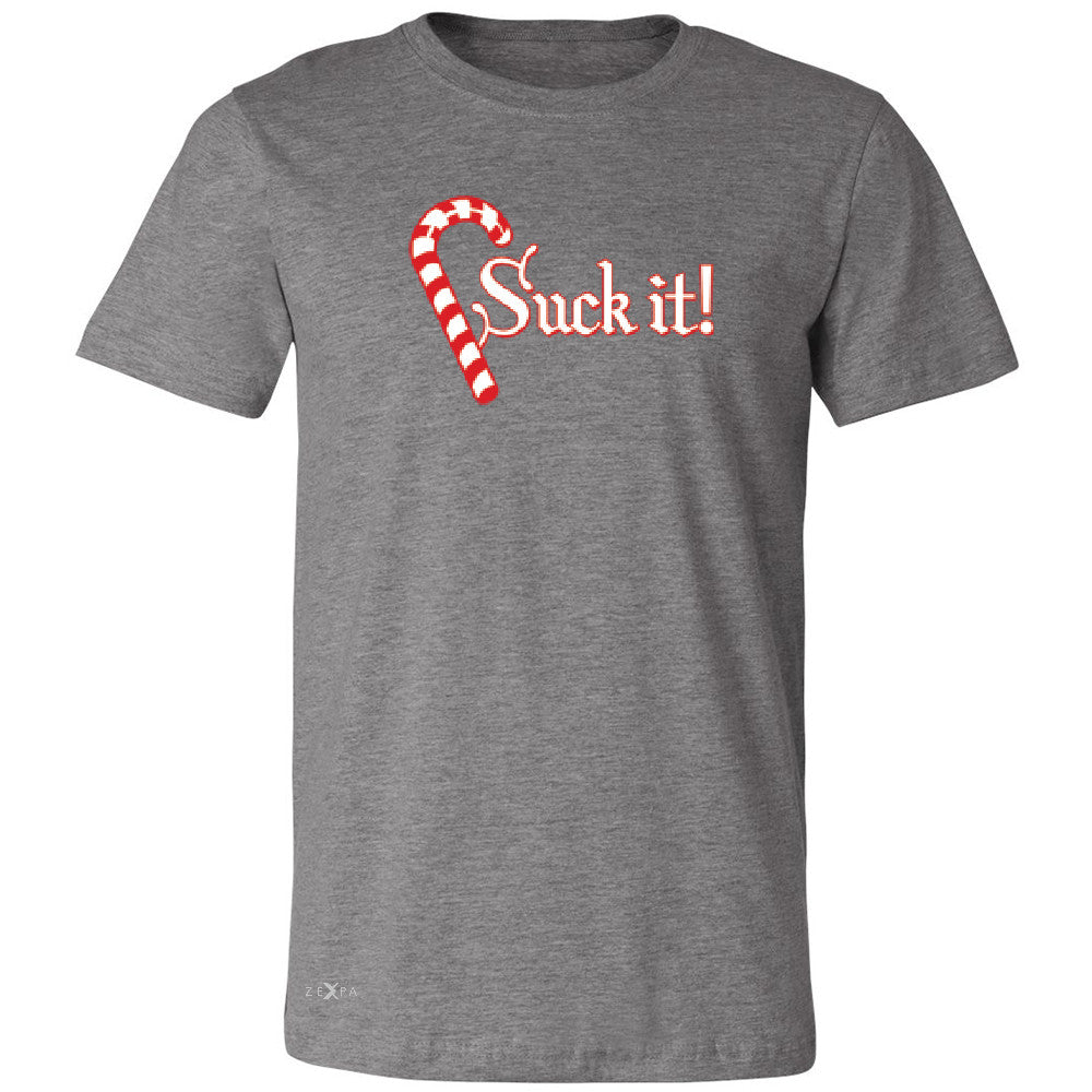 Suck It! Sugar Candy Cane  Men's T-shirt Christmas Xmas Funny Tee - Zexpa Apparel - 3