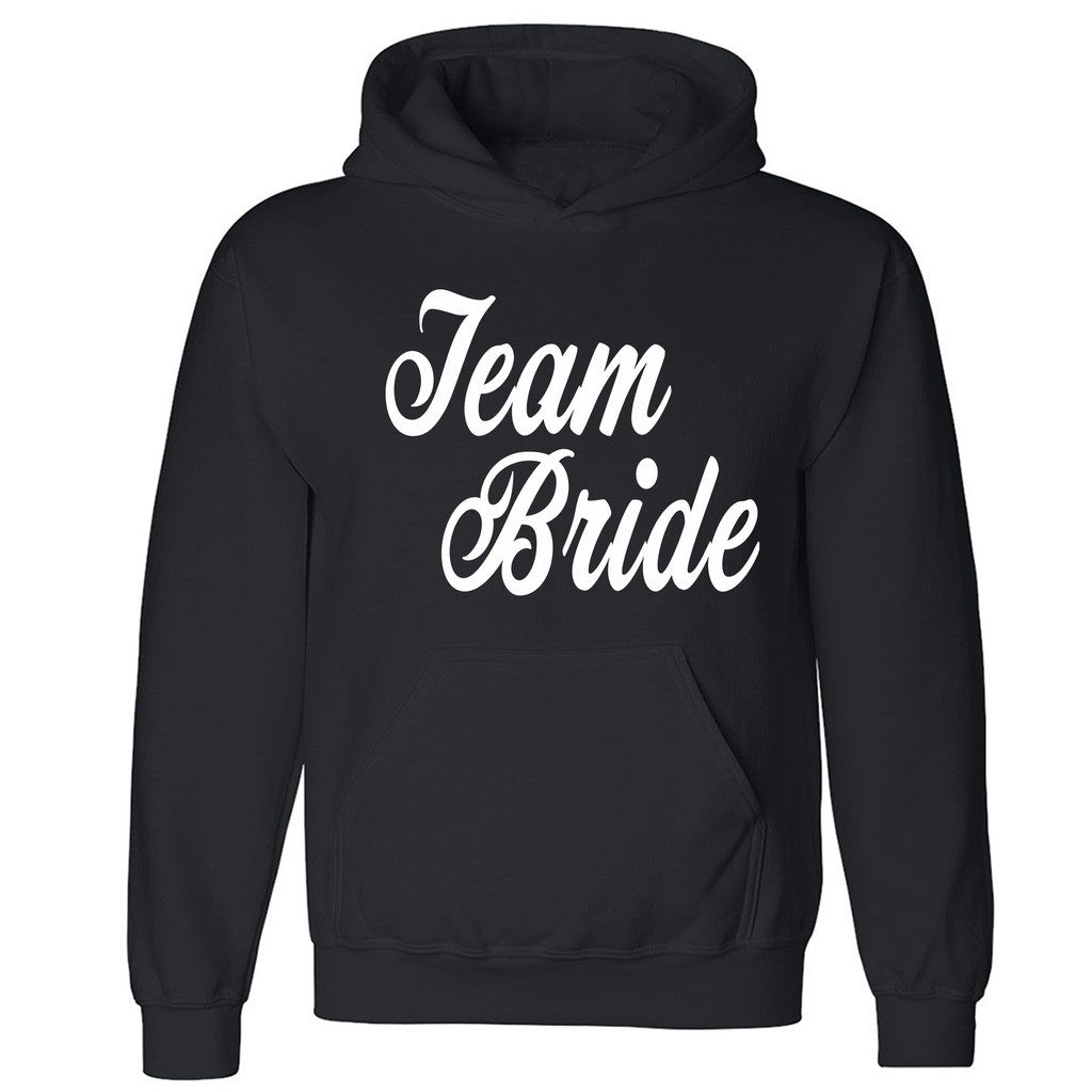 Zexpa Apparelâ„¢ Team Bride Unisex Hoodie Funny Bachelorette Humor Wedding Hooded Sweatshirt