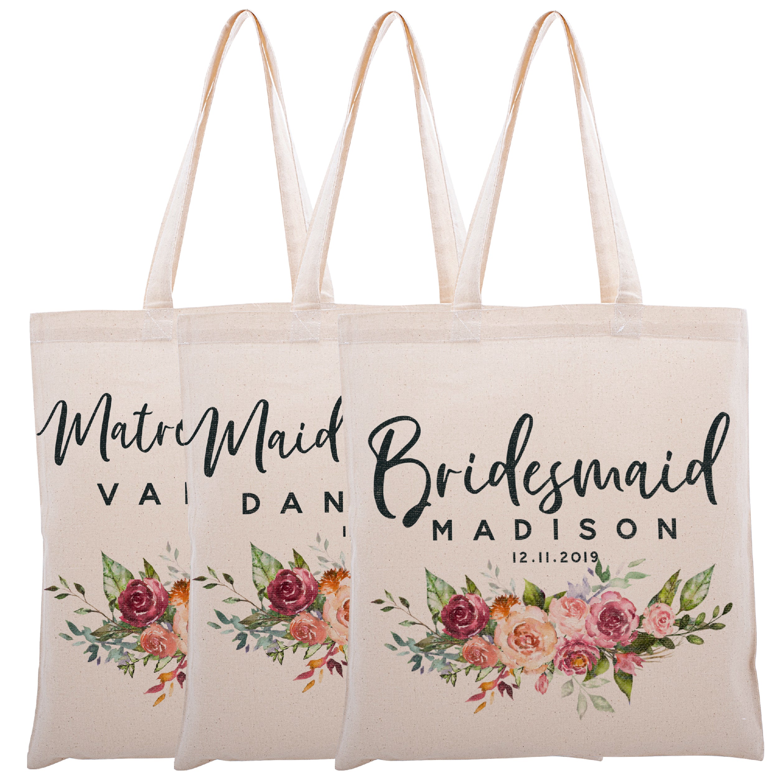 Personalized Tote Bag For Bridesmaids Wedding