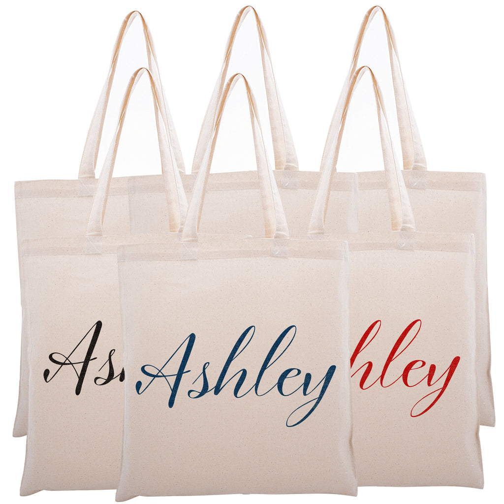 Personalized Tote Bag | Customize Name Travel Bachelorette Party and Gift Bag | Totes for Events and Christmas Gift Bag