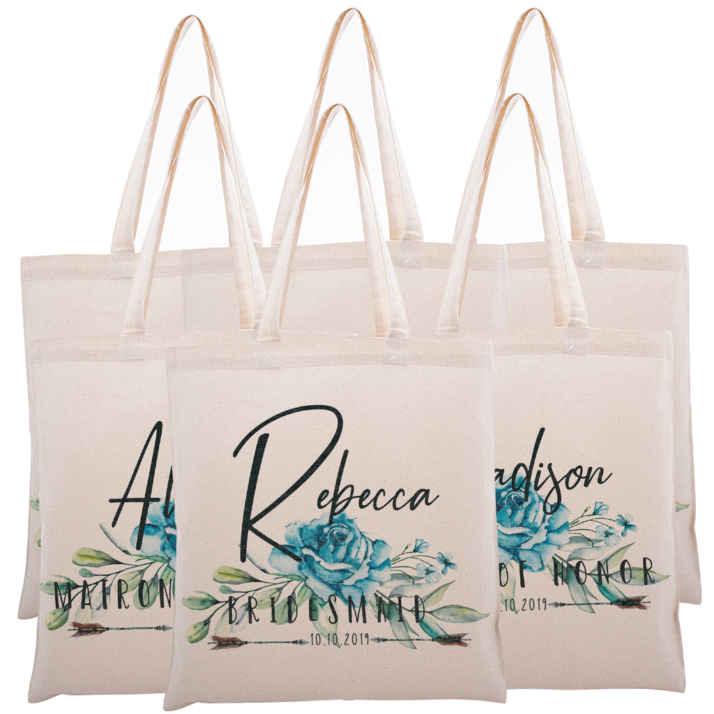 Personalized Tote Bag For Bridesmaids Wedding | Customized Bachelorette Party Bag | Baby Shower and Events Totes |Design #3